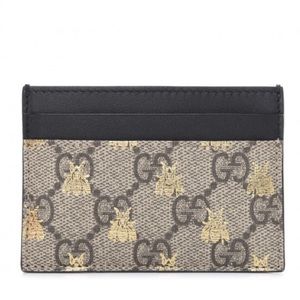 Gucci gg monogram bees cardholder